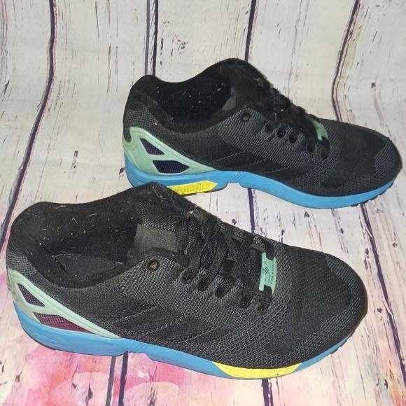Adidas Zx Flux Weave Mens Style Color Clear Onix/Light Onix/Light Aqua Size 7.5 - Picture 4 of 5
